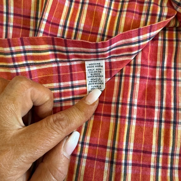 Ralph Lauren “Blake” Red and Yellow Plaid Button Down Shirt Mens size XXL - Picture 6 of 10